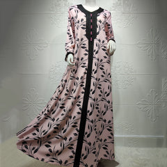 Muslim Fashion Women Elegant Abaya Dubai Turkey Muslim Hijab Dress 2021 Caftan Plus Size Boho Long Dresses Islamic Clothing