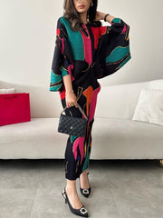 Black Elegant Geometric Wrap Hip Waist Dress