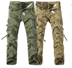 Multi pocket casual pants military pants straight multi pocket pants military streamer pants men's trousers