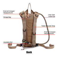 Outdoor hiking water bag outdoor shoulder water bag 3L