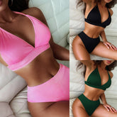 new bikini ladies sexy split swimsuit special fabric high waist bikini