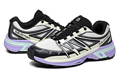 الأبيض والرمادي والأرجواني سالومون في الهواء الطلق عادية ريترو XT WINGS 2 أحذية رياضية محبوكة أحذية المشي لمسافات طويلة للرجال 36-40