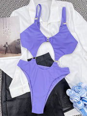 New Purple One Piece Swimsuit One Piece Bikini