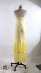 European and American fashion slim tube top dress through sexy chiffon pencil skirt