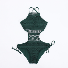 One-piece swimsuit European and American fashion lace hollow bikini swimsuit