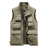 Multi-pocket tooling vest men's vest large size outdoor photography fishing jacket