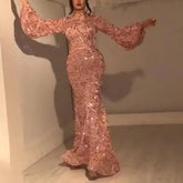 Sexy petals big swing banquet dress dress new