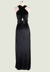 European and American new women's clothing new sleeveless halterneck dress long skirt