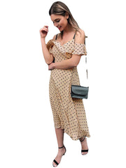 European and American new women's clothing wish Dunhuang sexy slim suspender dress polka dot skirt