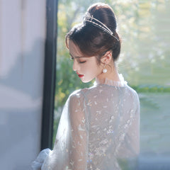 عرض ساخن فستان سهرة جديد باللون الرمادي والأزرق للنساء 2022 فستان جديد للولائم ومزاجية للفحص الفني بأكمام طويلة وحفلات أعياد الميلاد والاجتماع السنوي c