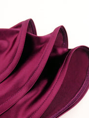 AOMEI Shiny Satin Party Dress Women Off Shoulder Summer Slash Neck Ruffles Sleeves Robes Femmes Sexy Bodycon Clubwear Event