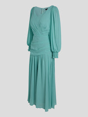 Green Elegant Chiffon Dress