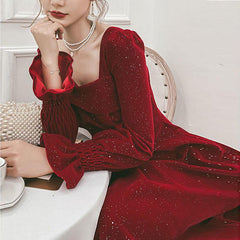 Toast clothing bride 2022 new red temperament can usually wear a small engagement return evening dress skirt
