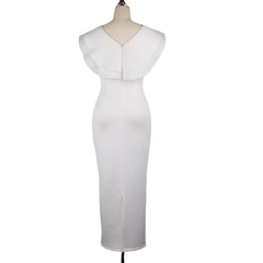 European and American mesh hot drill tassel perspective sexy tight evening dress women's dress) (slightly off the sequins)