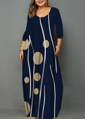 2022 جديد الأمازون الربيع والخريف تنورة طويلة كم طويل الخامس الرقبة ريترو سليم صالح ماكسي تنورة ثلاثية الأبعاد الطباعة أوروبا وأمريكا