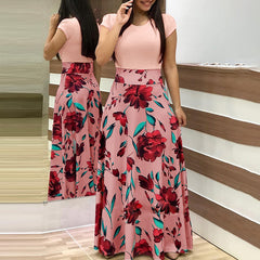 New Fashion Dress Summer Dress Flower Print Boho Beach Dress Women Party Dress