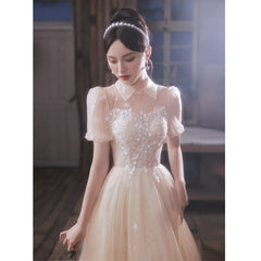 Best-selling new champagne evening dress women's light luxury high-end banquet temperament high-end birthday adult gift small dress