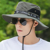 Summer Hats Men Sun Protector UV-proof Breathable Bucket Hat outdoor Hiking Mountaineering cycling fishing hat Beach Fisherman Hat New Cowboy sun hat