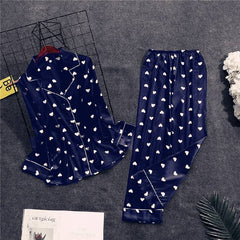 Oversize Womens Shirt Pants Pajamas Sets Sleepwear Home Wear Nightgown Suit Robe Bath Gown Spring Autumn Sleepshirts M 5XL