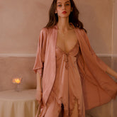 2022 مثير بيجامة من الحرير الجليدي مجموعة الخامس الرقبة الرغبة قطع القوس عقدة الحمالات خدمة المنزل البشاكير 6221 مجموعة