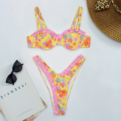 New Floral Bikini Swimsuit Ladies Split Swimsuit