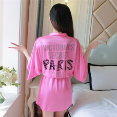 بيجامة من الساتان 2022 جديد مثير مطبوعة الإناث الصينية وصيفه الشرف كيمونو البشكير رداء المنزل ثوب النوم ثوب النوم رداء