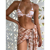 New European and American bikini three-piece European and American swimwear