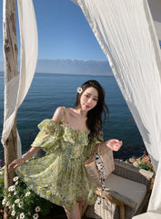 summer dress 2023 holiday sexy elegant casual women's party mini Short korean backless beach outfits floral boho dresses .