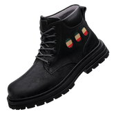 أحذية راوند جلدية للرجال على الطراز البريطاني أحذية مارتن برباط أحذية قصيرة 2022 أحذية مفردة للربيع والخريف بقاع سميك أحذية المشي لمسافات طويلة مناسبة لجميع المباريات