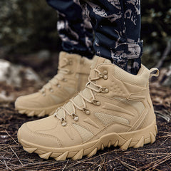 Mid-low help camping hiking boots men's training boots outdoor hiking boots desert boots
