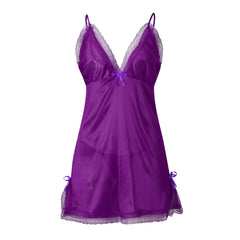 European and American women's fashion  silk home wear nightdress