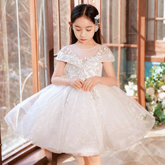 Children's dress wedding little girl birthday dress flower girl host piano costume girls spring