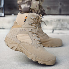 Outdoor hiking, motorcycle, men's shoes, locomotive, assault shoes, military boots, special forces, field long, combat boots, desert