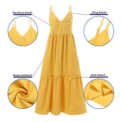 Celmia Elegant Dresses For Women 2022 Vacation V Neck Sleeveless Sundress Pleated A-Line Vestidos Bohemian Party Casual Summer Plus Size Long Dresses