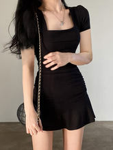 Women's Summer Dress One Ladies Young Girls Sweet Chic And Elegant Sexy Short Dress Black