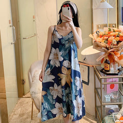 100% Viscose Sleepwear for Women Nightgowns Pyjamas Femme Sleepshirts Homewear Nightdress Sleep Top Night Wear Sleeping Dress