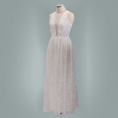 New Style Factory Direct European and American dress sleeveless see-through sequin dress slim dress