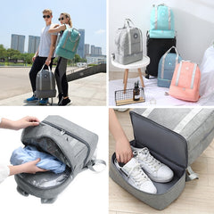 Fashion Waterproof Travel Backpack Bag Wet and Dry Separation Clothing/Shoes Storage Sports Gym Bag