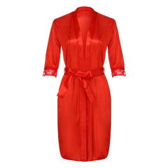 Ladies Fashion Simulated Silk Homewear Bathrobe JJX1049