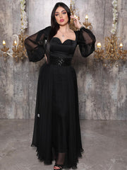 elegant chiffon waist dress