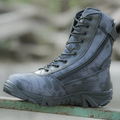 Men Tactical Desert Combat Military Boots Men Work Shoes Ankle Boots Outdoor Waterproof Hiking Camping Mountaineering Army Boots