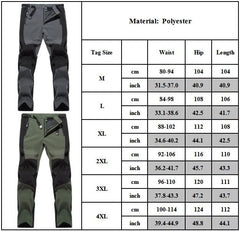 Autumn Winter Hiking Pants for Men Outdoor Workwear Men Clothing Color Stitching Climbing Pantalon Warm Windproof Men's Pants
