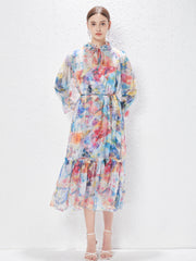 6286 high-quality spot summer new women's clothing Australian niche mage temperament dress elegant two-piece long skirt