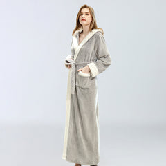 Foreign trade cross-border Amazon ebay same hooded nightdress women autumn and winter dressing gown ladies long night gown