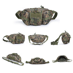 SS Outdoor Waist Bag Men's Tactical Waterproof Molle Camouflage Hunting Hiking Mountaineering Nylon Phone Belt Bag Combat Bag