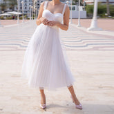 European and American new women's clothing ebay Dunhuang sleeveless suspender dress solid color mid skirt