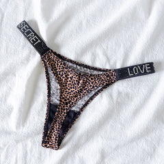 Women's - European and American sexy thong panties women's fitness sports -lifting -waist -fork fashion T-pants thong