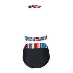 جديد كبير الحجم بيكيني الأوروبية والأمريكية حجم كبير زي سباحة من قطعتين السيدات عالية الخصر رقيقة مطبوعة الدهون امرأة بيكيني