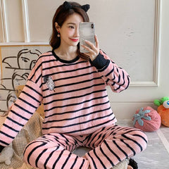 Autumn Winter Women Pyjamas Sets pajamas Sleepwear Suit Thick Warm Coral Flannel nightgown Female Animal Pijama Mujer