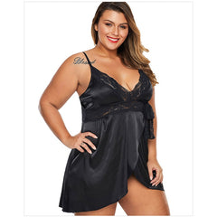 Sexy Large Sleepwear Women Lace XL-5XL Night Dress Sleeveless Nighties V-neck Nightgown Plus Size 3XL Nightdress Nightwear